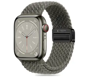 Tech-Protect Nylonmag zielony / Pasek do Apple Watch / 42/44/45/49 mm / nylon / zapięcie magnetyczne
