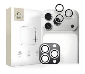 Tech-Protect Camring Fit+ srebrny / Etui ochronne na aparat / Apple iPhone 14-17 Pro/Pro Max