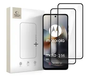 Szkło Tech-Protect Glass FIT+ czarne / Szkło hartowane / Motorola Moto G56 5G / 2 szt.