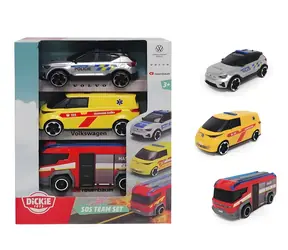 Zestaw Simba SOS Team 3 szt. / Zestaw aut jeżdżących / straż pożarna, policja, karetka / skala 1:36 / 15,5 cm