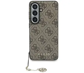 Guess 4G Classic Logo Charm MagSafe brązowy / Tylna obudowa / Samsung Galaxy S26