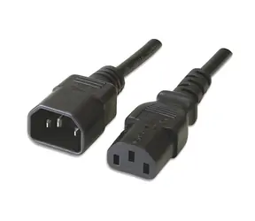 Kabel zasilający Manhattan C13 - C14 czarny / Kabel zasilający / 3 m / 250 V / 10 A