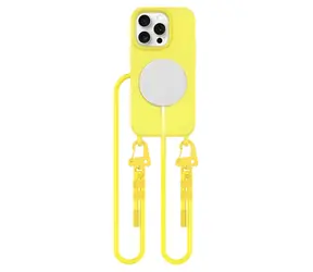Tech-Protect MagNecklace żółty / Etui / Apple iPhone 15 Pro / MagSafe / pasek na szyję