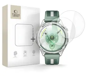 Szkło ochronne Tech-Protect Glass Fit+ transparentne / Szkło ochronne / Huawei Watch GT 6 46 mm / 2 szt. w opakowaniu
