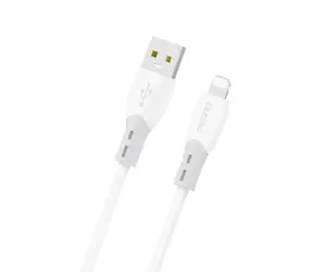 Dudao L25SL biały / Kabel danych / USB-A / Lightning 30W / 1 m