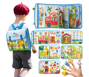 Książeczka sensoryczna 2KIDS TOYS Plecak / motyw cyrkowy / od 3 lat