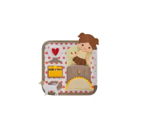 2KIDS TOYS sensoryczna książeczka edukacyjna Domek dla lalek / od 3 lat / dla dziewczynek