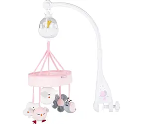 CHIPOLINO Karuzela wisząca z muzyką i projekcją Pink Garden / Bluetooth / pilot / projektor