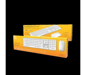 Zestaw klawiatura i mysz ZAGG srebrny / Klawiatura i mysz / Przewodowy USB-C / Apple / Układ brytyjski