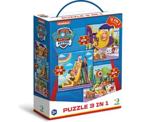 DODO Puzzle Psi Patrol: Na placu zabaw 3w1 / 25+36+54 elementów / 20 x 20 cm