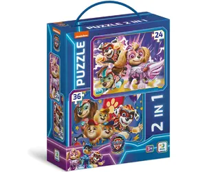 DODO Puzzle Psi Patrol: Psie Łapy Ratują Świat 2w1 / 24 i 36 elementów