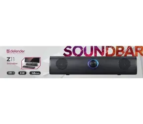 Defender Z11 czarny / Soundbar / 2.0 / 6W / USB / LED