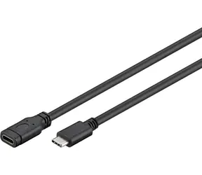 MicroConnect USB-C - USB-C czarny / kabel przedłużający USB-C / USB 3.0 / 5000 Mbit/s / 1,8 m