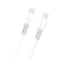 Kabel danych Dudao L25SC / USB-C / USB-C / 60W / 1 m / biały