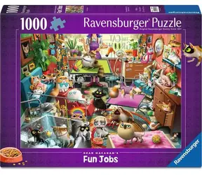 Ravensburger Puzzle Koci Fryzjer / 1000 elementów