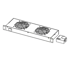 Legrand EVO / Jednostka wentylacyjna / 1U / 2x wentylatory / Termostat