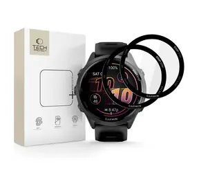Szkło ochronne Tech-Protect Glass Flex+ do Garmin Forerunner 970/570 47 mm czarne / Szkło ochronne hybrydowe / 2 szt. w opakowaniu