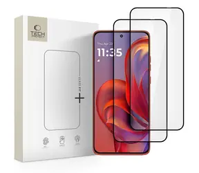 Szkło ochronne Tech-Protect Glass Fit+ czarne / Szkło hartowane ochronne / Motorola Edge 50 Neo, Edge 60 Neo / 2 szt.