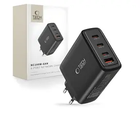 Tech-Protect NC100W-GAN czarny / Power bank / GaN / 3x USB-C PD 100W / 1x USB-A QC3.0