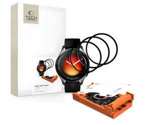 Tech-Protect Easy Set Flex+ do XIAOMI Watch 5 czarny / Szkło ochronne do zegarka / Szkło hybrydowe / 3 szt.