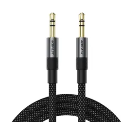 Acefast J10 czarny / Kabel audio / Jack 3,5 mm (męski) - Jack 3,5 mm (męski) / 1 m