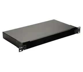 Equip 19-calową skrzynkę przyłączeniową optyczną bez panelu przedniego, czarną / Skrzynka przyłączeniowa optyczna / 1U / stalowa / maks. 48 włókien