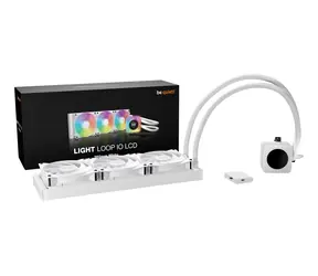 Be quiet! Light Loop IO LCD 360 mm biały / Chłodzenie wodne procesora / 3 wentylatory 120 mm / Wyświetlacz IPS 2,1" / Dioda LED RGB