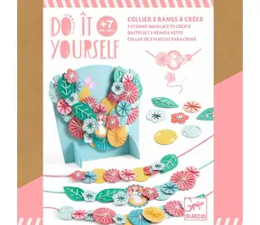 DJECO DIY Haftowane naszyjniki / Zestaw kreatywny / Haft koralikowy / Stojak ekspozycyjny