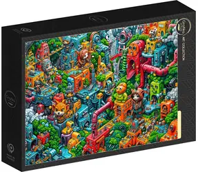 GRAFIKA Kolekcja puzzli: Robotopia / 1000 elementów / 69 × 47,8 cm