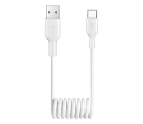 Puro Spiral kabel danych biały / Kabel danych / USB-A - USB-C / 10 W / 1 m