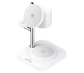 Acefast E39 biały / Ładowarka bezprzewodowa / 4w1 / Qi2 25W / lampka nocna