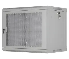 Lanberg WF01-6409-23S szary / Szafka wisząca / 19" / 9U / 600x450 mm / drzwi perforowane / opakowanie płaskie