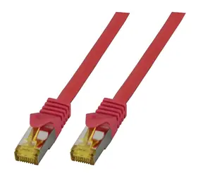 EFB Cat6a czerwony / Kabel krosowy / S/FTP / Cat7 Rohkabel / 25 m / RJ-45 / LSZH