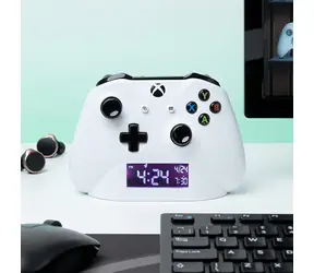Budzik PALADONE Xbox biały / 16 cm / Zasilanie USB / Oficjalna licencja