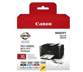 Canon PGI-1500XL BK/C/M/Y Multipack / Oryginalny wkład / CMYK / do drukarek MAXIFY MB2050, MB2350