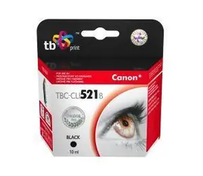 Tusz kompatybilny z TB Canon CLI-521Bk czarny 100% nowy / Tusz / z chipem / 1880 stron / 10 ml
