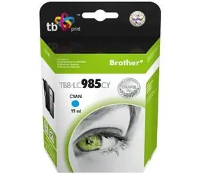 Wkład atramentowy Brother LC-985C w kolorze cyjan, kompatybilny z TB / Wkład atramentowy / 1200 stron / 19 ml