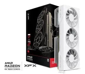 Karta graficzna XFX Swift Radeon RX 9070 GRE White / 2790 MHz / 12 GB GDDR6 / 192-bit / 1x HDMI + 3x DP / 650 W (8+8)