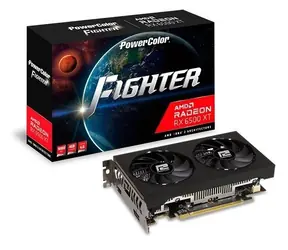 PowerColor Radeon RX 6500 XT Fighter 4GB / Karta graficzna / 2815 MHz / 4 GB GDDR6 / 64-bit / 1x HDMI + 1x DP / 400 W