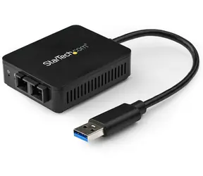 Adapter USB-światłowód StarTech czarny / Karta sieciowa / 1000 Mbit/s / Chipset RTL8153