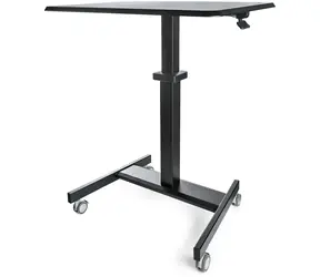 StarTech Stojak mobilny na kółkach czarny / Stanowisko robocze / regulowana wysokość / nośność 30 kg / 60x80x110 cm
