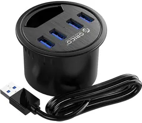 Hub USB Orico 4X USB-A do otworu w blacie / Hub USB / 4X USB-A 3.1 Gen 1 / średnica otworu 6 cm / 5 Gbps