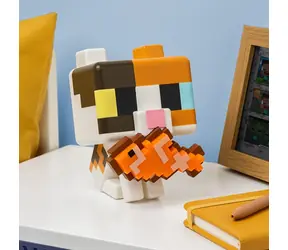 PALADONE GloBuddies Minecraft Lampa Kot / Lampa stołowa / LED / 2 baterie AA