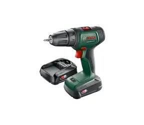 BOSCH UniversalDrill 18V zielono-czarna / Wiertarko-wkrętarka akumulatorowa / 1450 obr./min / 32 Nm / uchwyt 10 mm / 2 x 1,5 Ah / walizka