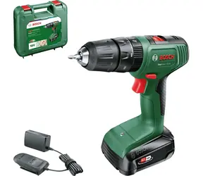 BOSCH EasyImpact 18V-40 zielono-czarny / Wiertarko-wkrętarka udarowa akumulatorowa / 18 V / 1630 obr./min / 40 Nm / 2,0 Ah / walizka