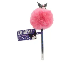 Długopis kulkowy BLUESKY Kuromi PomPom / Sanrio / futrzany pompon / czarny wkład
