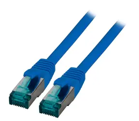 EFB Cat6a niebieski / Kabel krosowy / S/FTP / RJ-45 / 1 m / LSZH / 10 Gigabit Ethernet