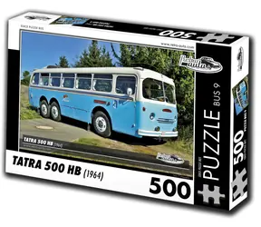 RETRO-CARS Puzzle AUTOBUS nr 9 Tatra 500 HB (1964) / 500 elementów / 48 × 36 cm