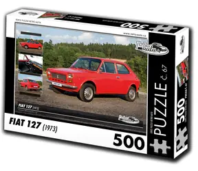 Puzzle RETRO-CARS nr 67 Fiat 127 (1973) / 500 elementów / 48 × 36 cm