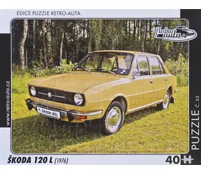 Puzzle RETRO-CARS nr 35 Škoda 120 L (1976) / 40 elementów / 32 x 24 cm
